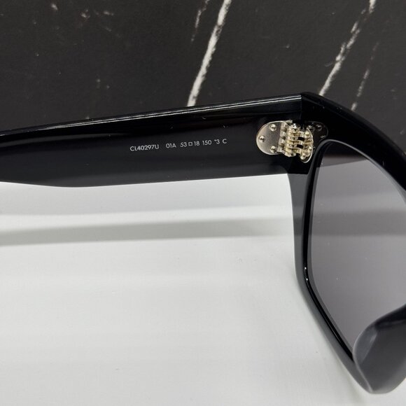 NEW CELINE CL40297U 01A BLACK GRAY WOMEN SUNGLASSES CELINE - Picture 8 of 10